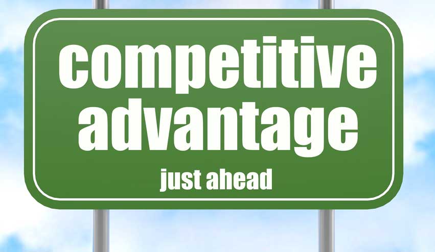 Competitive advantage road sign