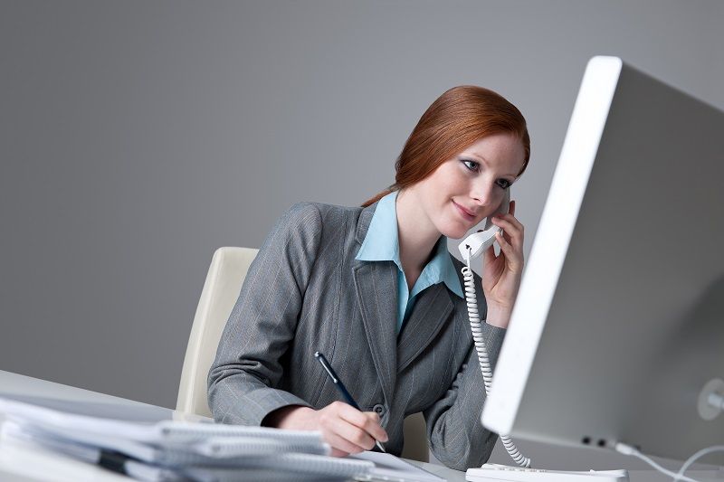 woman making a deal on the phone